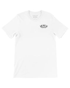 White Jesus Saves Unisex T-Shirt - Walk In Faith Clothing Walk In Faith, White Jesus, Christian Clothing Brand, Christian Accessories, Black Jesus, God So Loved The World, Faith Clothing, Saving Grace, Christian Men