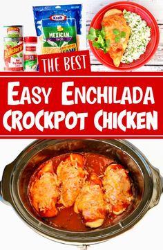 the best easy enchilada crockpot chicken recipe