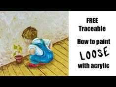 FREE traceable / How to paint loose with acrylics / step by step instructions - YouTube Acrylic Tutorials, Miniature Paintings, Painting Classes, Painting Tutorials, Painting Class, Loose Style, How To Paint, Miniature Painting, Art Stuff