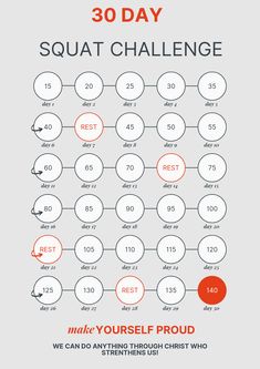 the 30 day squat challenge poster