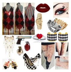 a collage of photos with different types of tattoos and accessories on display in front of mannequins