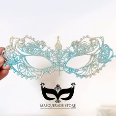 We offer original handcrafted Masquerade designs for your mask. We can customize any mask to create a wearable work of art unique to your outfit!  1st Image -  Light turquoise lace mask  2nd Image - Light Blue shade mask Lightweight lace base painted & embellished in colors listed or custom painted to match your outfit.  There are 30 rhinestones on the shown base with a mix of light blue and crystal mix.  If you chose mixed Rhinestone color option, pls leave a note during check out with the colo Blue Masquerade Mask For Halloween Party, Blue Masquerade Mask For Halloween Costume Party, Blue Masquerade Mask For Halloween, Blue Masks For Carnival Costume Party, Blue Halloween Masquerade Mask, Handmade Halloween Masquerade Mask For Party, Handmade Gothic Masks For Halloween Party, Handmade Masks For Halloween Party, Handmade Gothic Halloween Party Masks