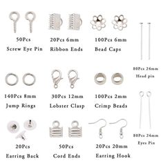 an image of various items for sewing and other crafting projects on a white background