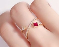 Diamond Ring / Open Cross Ring / Criss Cross Diamonds Ring / | Etsy Minimalist Red Jewelry For Wedding, Red Minimalist Jewelry For Wedding, Gold Minimalist Open Ruby Ring, Minimalist Gold Open Ruby Ring, Minimalist Rose Gold Jewelry For Proposal, Minimalist Adjustable Ruby Promise Ring, Dainty Open Ring Jewelry For Proposal, Dainty Open Ring For Proposal, Adjustable Minimalist Ruby Ring For Anniversary