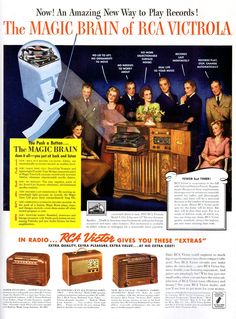 an advertisement for the radio that was used to record music and other things in television