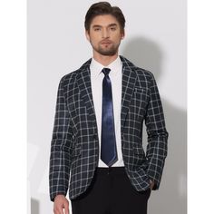 A plaid blazer is a versatile wardrobe addition that adds a stylish touch to your look. The plaid blazer is made from lightweight materials that provide a comfortable fit. Plaid blazers can be worn with formal or casual shirts to create business looks. Suitable for business events, weddings, or other casual occasions. Plaid Sport Coat With Suit Collar For Office, Business Plaid Blazer With Suit Collar, Plaid Blazer With Suit Collar For Business, Plaid Long Sleeve Sport Coat For Business Casual, Tailored Plaid Blazer For Business Casual, Plaid Single-breasted Blazer For Business Casual, Casual Plaid Blazer For Business, Tailored Casual Plaid Blazer, Business Looks