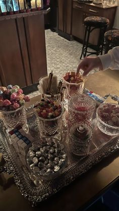 an image of a tray with food on it that is sitting on a table in the kitchen