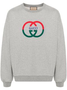 grey cotton jersey texture crew neck drop shoulder long sleeves ribbed cuffs and hem signature Interlocking G logo logo print to the front straight hem We've partnered with Good On You — an independent agency that rates how brands perform in relation to their impact on the planet, people and animals, with a multi-criteria rating simplified to a five points scale. In order to be awarded our conscious label, larger brands need to score a minimum of four out of five ('Good'), while smaller brands must score at least three out of five ('It's A Start'). This item comes from a brand rated three out of five ('It's A Start') by Good on You at the time it was added on FARFETCH. Please note, this is a brand-level rating and does not guarantee that this product is made with conscious materials. Learn Gucci Cruise, Gucci Collection, City Shorts, G Logo, Planet People, Clothes Outfit, Clothes Closet, Balenciaga Triple S, Custom Watch