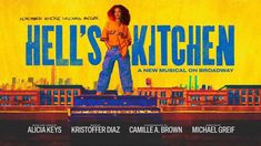 the poster for hell's kitchen shows a woman standing on top of a piano