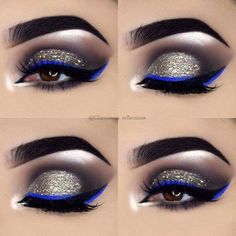 Navy Eye Makeup, Maquillage Yeux Cut Crease, Make Up Designs, Mekap Mata, Makeup Over 50, Makeup For Blondes, Smink Inspiration, 1 August