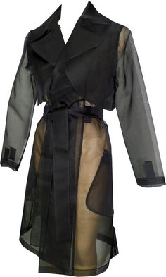 French Coat W/ Patched PKT Style#OL411316Dry Cleaner French Coat, Design Inspo, Trench Coat, White, Clothes, Black, Design