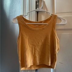 Brand: Pacsun Size: Medium Condition: Brand New Open For Offers! Summer Everyday Tank Crop Top, Everyday Summer Tank Crop Top, Summer Tank Crop Top For Everyday, Summer Sleeveless Crop Top For Everyday, Summer Style Sleeveless Crop Top For Everyday, Orange Summer Tank Top For Day Out, Casual Yellow Tank Crop Top, Casual Cropped Yellow Tank Top, Casual Tank Crop Top For Vacation