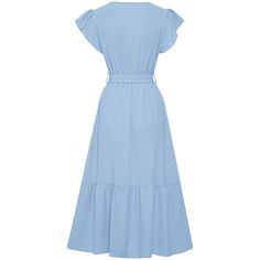 Light Blue V Neck Tie Waist Casual Dress Blue Belted Maxi Dress, Blue Short Sleeve Belted Midi Dress, Blue Belted Midi Dress With Short Sleeves, Blue Belted V-neck Maxi Dress, Blue A-line Belted Midi Dress, Blue Belted A-line Midi Dress, Blue Belted Short Sleeve Maxi Dress, Casual Blue Belted Maxi Dress, Casual Blue Belted Dress