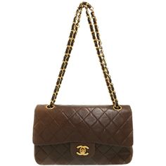 Chanel Matelasse Chain Shoulder Bag Brown Approx. W23cm H14.5cm D6cm Shoulder Strap Approx. 54cm Classic Flap Bag With Chain Strap, Classic Brown Flap Bag With Chain Strap, Classic Double Flap Bag With Chain Strap, Elegant Brown Flap Bag With Cc Turnlock Closure, Classic Formal Shoulder Bag With Chain, Classic Rectangular Bag With Chain Detail, Classic Rectangular Bag With Chain, Classic Rectangular Bags With Chain Detail, Gold Double Flap Bag With Chain Strap