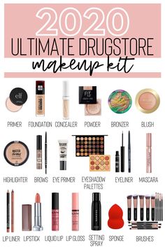 Necessary Makeup Products, Best Makeup Drugstore, High Quality Makeup Products, Things For Makeup, Best Makeup Products Drugstore, Must Makeup Products, Makeup Best Products, All Makeup Products List, Drugstore Beauty Products