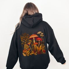 Unleash your inner fungi with this Mushroom Hoodie. Made with a comfy, lightweight material, perfect for keeping you warm on chilly days. Plus, the unique mushroom design adds a touch of whimsy to your wardrobe. Your friends will be green with envy! ♥ We want you to be happy with your item, and for it to bring you joy! If you have any problems with your order or your item, please contact us prior to leaving a review. We will do what we can to take care of you and ensure that you are a happy cust Mushroom Design, Stuffed Mushrooms, Sweatshirts Hoodie, Wardrobe, Sweatshirts, T Shirt