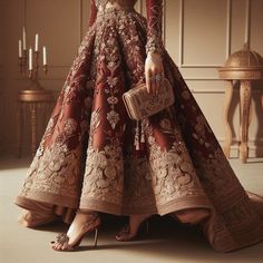 Wedding Ghagra, Frocks For Women, Bridal Clothes, Indian Fits, Pakistani Bridal Couture, Abaya Fashion Dubai, Mood Designer Fabrics, Rajputi Dress