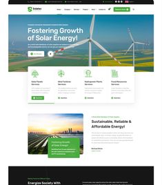 the green energy company website design