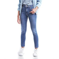 Women's Levi's 720 High-Rise Super Skinny Jeans (530 ZAR) ❤ liked on Polyvore featuring jeans, light blue, high-waisted skinny jeans, high-waisted jeans, stretch skinny jeans, levi skinny jeans and skinny jeans White Dress Pants, Jeans Outfit Casual, Jeans Casual, Levis Women, Casual Jeans, Jean Outfits, Jeans Shop, Blue Bird, Piece Of Clothing