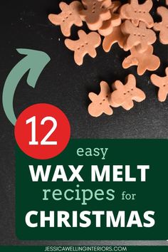 homemade wax melt recipe for christmas with text overlay