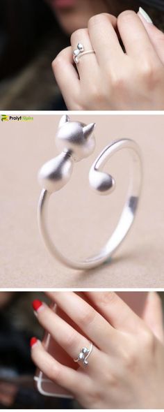 Hurry! Get 15% discount with code 15TG now! Silver ring, Sterling silver ring, 925 Sterling silver ring, women ring. Cute Rings Silver, Sterling Silver Cat Design Rings For Anniversary, Minimalist Silver Cat Design Jewelry, Silver Cat Design Ring, Cat Rings Jewelry, Silver Cat Ring, Ring Accessories, Friendship Ring, Animal Ring