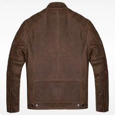 Brown Distressed Leather Jacket for Men: If you could have only one leather jacket, it should be this one. The timeless piece can upgrade any outfit on the go. It's made of high-quality genuine leather and features a soft viscose lining. Detailed attributes include zip closure, decorative seams, band style collar, and waxed texture. Pair it with your daily outfit to revamp the look. Features: Outside: Genuine Sheepskin Leather Inside: Soft and Smooth Polyester Lining Pockets Style: Two waists zi Rugged Leather Biker Jacket, Moto Style Distressed Brown Leather Jacket, Rugged Distressed Brown Leather Biker Jacket, Distressed Brown Leather Moto Jacket, Rugged Brown Leather Jacket With Leather Lining, Classic Distressed Brown Leather Biker Jacket, Rugged Brown Leather Jacket, Rugged Leather Jacket With Leather Lining, Classic Vintage Brown Leather Biker Jacket