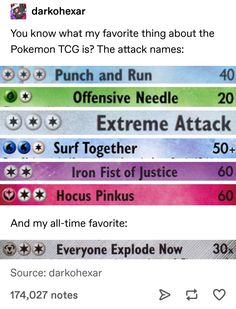 the pokemon tcg list is displayed in this screenshoto screen shot from twitter