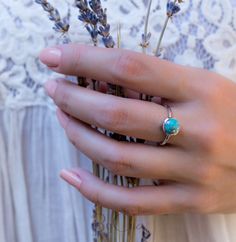 Turquoise Ring* Silver Ring * Boho Ring* Blue Ring * Gypsy Ring * Handmade * Hippie * Sterling Silver Ring * Copper Turquoise Jewelry BJR064 Adjustable Turquoise Ring For Everyday Wear, Sterling Silver Turquoise Ring With Bezel Setting For Anniversary, Sterling Silver Turquoise Ring For Anniversary, Anniversary Turquoise Ring In Sterling Silver Bezel Setting, Turquoise Sterling Silver Ring With Bezel Setting, Everyday Sterling Silver Turquoise Ring, Turquoise Cabochon Ring For Anniversary, Turquoise Jewelry With Bezel Setting For Anniversary, Fine Jewelry Turquoise Birthstone Ring