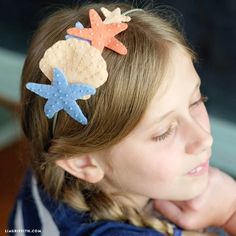 Mermaid Crafts for Adults ⋆ Dream a Little Bigger Felt Mermaid, Diy Fantasia, Felt Hair Accessories, Mermaid Headband, Headband Diy, Felt Headband, Diy Costumes Kids