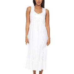 This soft 100 percent cotton poplin nightgown for women from Alexander Del Rossa is comfortable, durable, and classy. Made from a premium 100% cotton fabric, this women's vintage looking nightgown is breathable and easy on the skin. Designed with you in mind, this victorian nightgown is perfect for lounging around the house - even when guests are present. Sleeveless V-neck made with wide cotton lace. Bust is gathered above cotton lace trim. Front and back both gathered. Gown flows into a slight Elegant Cotton Sleepwear, Elegant Cotton Sleepwear For Relaxation, Relaxing Cotton Dresses, Elegant Cotton Summer Sleepwear, Elegant Summer Cotton Sleepwear, Elegant Cotton Sleepwear For Home, Elegant Cotton Sleepwear For Summer, Elegant Sleeveless Nightgown For Home, Elegant Cotton Nightgown For Spring