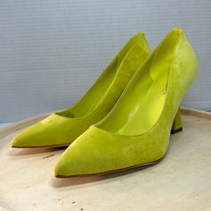 Lime Green Suede Marc Fisher Pointy Toe Heels Cushion Footbed 2”Triangle Heels Nonslip Sole Size 8m Condition Nwot, Any Flaws Are In Photos/Video Please Zoom In!! Triangle Heels, Pointy Toe Heels, Green Suede, Marc Fisher, Women's Pumps, Lime Green, Shoes Women Heels, Fashion Shoes, Shoes Heels