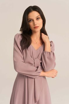 Radiate feminine charm in this dress. The delicate bow-knot detail adds a touch of sweetness, while the long sleeves provide a cozy and modest look. Perfect for any occasion, this midi dress effortlessly combines comfort and fashion.Material : 98%Polyester+2%ViscoseElasticity : NoneSku : CL2433A23*Package : 1*DressCare instructions:Do Not Bleach.Separate dark colors.Iron Low Heat. Bodycon Floral Dress, Bow Knot, Pink Midi Dress, Vacation Dresses, Sequin Top, Long Sleeve Midi Dress, Wedding Party Dresses, Blouse Dress, Dark Colors