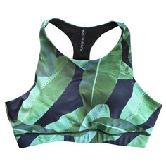 (1) Hawaiian Palm Leaf Sports Bra | Runner Island – Runner Island® Portion Meals, Best Christmas Appetizers, Leaf Print Pattern, High Neck Sports Bra, Tennis Outfits, Swimming Sport, Butternut Squash Recipes, Waist Workout, Meal Prep Recipes