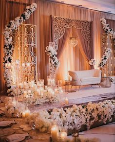 Wedding Decoration- Walima Decoration- Modern Décor idea - simple weddings stage-looking beautiful Asian Wedding Decor, Pakistani Wedding Decor, Indian Wedding Decorations Receptions, Nikah Decor, Reception Stage, Wedding Setup, Wedding Stage Backdrop