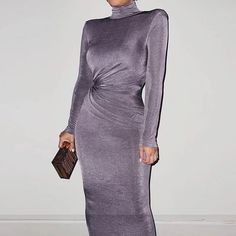 Chic Turtleneck Long Sleeve Maxi Elegant Sexy Bodycon Dress Sizing Available In Picture Attached Long Sleeve Turtleneck Dress, Midi Pencil Dress, Velvet Maxi Dress, Long Sleeve Dresses, Turtleneck Long Sleeve, Sleeve Dresses, Turtle Neck Dress, Long Sleeve Maxi, Women Long Dresses