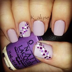 Purple Polka Dot Nail Designs, Nail Designs Polka Dot, February Nails Purple, Polka Dot Flower Nails, Nails With Dots And Lines, Polka Dot Gel Nails, Summer Nails Polka Dots, Nail Ideas For April, Stripes And Polka Dots Nail Designs