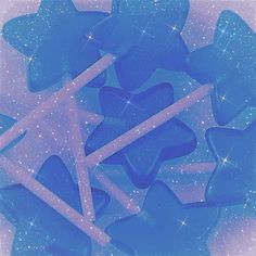 an abstract blue background with stars and shapes