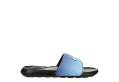 Nike Victori One Men's Slide Sandal Slip into the Nike Victori One men's Slide Sandal for your ultimate weekend footwear. With classic Nike branding and a foam Cushioned footbed, this Slide looks cool while you go about your day. The traction outsole makes sure whatever the activity, you're still good to go. Synthetic upper Slip-On Cushioned footbedTraction outsole Blue Slides For Summer, Blue Sport Sandals With Arch Support For Sports, Blue Synthetic Slides With Arch Support, Sporty Blue Slides For Swimming, Synthetic Slides For Water Sports, Synthetic Slip-on Slides For Water Sports, Blue Synthetic Outdoor Slippers, Blue Sporty Sandals With Arch Support, Blue Slide Sport Sandals With Cushioned Footbed