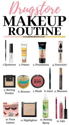 Makeup Routine Drugstore, Makeup Looks With Products, Maybelline Makeup Tutorial, Drugstore Makeup Routine, Teknik Makeup, Haut Routine, Drugstore Makeup Tutorial, Maquillage On Fleek, Natural Everyday Makeup