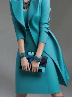 Types Of Coats, Dress And Jacket, Turquoise Dress, Elegant Party Dresses, Plain Dress, Luxury Women Fashion, Crewneck Dress, Long Sleeves Coats, Trench Coats Women