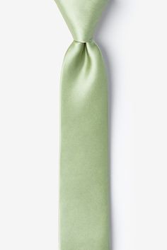 Celadon Green Skinny Tie Elegant Solid Color Neckwear For Black Tie Events, Elegant Solid Color Neckwear For Weddings, Elegant Solid Neckwear For Black Tie Occasions, Elegant Solid Neckwear For Black Tie Events, Elegant Green Formal Neckwear, Wedding Suit And Tie Accessories With Satin Finish, Elegant Neckwear For Wedding, Solid Satin Finish Ties For Party, Solid Satin Finish Tie For Party