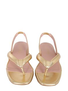 - HEEL: 1 CM - BACK ELASTIC B 100%LEATHER Gia Borghini, Loafer Slippers, Gold Models, Slingback Sandals, Gold Sandals, Flat Espadrilles, Slingback Sandal, Espadrille Shoes, Court Shoes