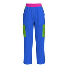 These trendy Blue Cargo Pants will have you looking sharp and stylish. With plenty of pockets for all your essentials, these pants are perfect for everyday wear or a night out on the town. Don't be caught without these must-have pants! These pants have green and pink accents, two signature colors that perfectly complement our collection of tops. The fabric is smooth and soft, and the pants have a naturally baggy fit with colorful patchwork accents. Find more coordinating items in our store and at www.TheParrotMom.com. **Please review the size guide before placing your order.** Key Features: Bright Blue Cargo pants with green and pink accents. Multiple deep pockets. Material: 100% polyester * NOTICE: a variety of factors may cause slight differences between the actual product and the produc Casual Blue Bottoms With Patch Pockets, Casual Blue Pants With Cargo Pockets, Blue Tapered Leg Cargo Pants With Pockets, Blue Tapered Leg Cargo Pants, High Waist Blue Sweatpants With Elastic Waistband, Trendy Blue Cargo Pants With Patch Pockets, Trendy Blue Straight Leg Sweatpants, Trendy Blue Wide Leg Sweatpants, Casual Blue Pants With Side Pockets