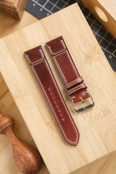 Shell Cordovan Strap in Garnet Red in the style made for a JLC Reverso  Leather: Garnet Red Shinki Shell Cordovan  Tannage: Vegetable Tanned Thread: Khaki. Tone-on-tone thread also available at your request. Lining: Zermatt Leather in Tan Thickness: 4mm at the flap, tapering to 2.2mm Jlc Reverso, Garnet Red, Zermatt, Red Garnet, Watch Strap, Watch Bands, Garnet, Jewelry Watches, Shells