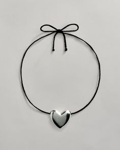 Silver Elegant Heart-shaped Necklace With Adjustable Cord, Adjustable Cord Heart Pendant Jewelry Gift, Elegant Silk Cord Necklace For Gift, Heart-shaped Jewelry With Adjustable Cord As Gift, Heart Shaped Jewelry With Adjustable Cord As Gift, Heart Shaped Necklace With Adjustable Cord As Gift, Handmade Silk Cord Necklaces As Gift, Handmade Silk Cord Necklace For Gifts, Adjustable Heart Pendant Necklace For Anniversary