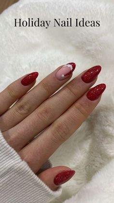 Nail Ideas 2023 Christmas, Christmas Nails 2023 Coffin, Crismas Nails 2023, Christmas Nails 2023 Trends, Nails Ideas Red, Red Nails Ideas, Nail 2022, Grow Long Nails, Nail Short