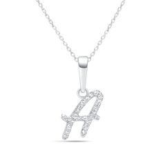 This diamond initial pendant necklace is the perfect way to show your style every day in glamour. Created in brightly polished 14k yellow gold, this beautiful diamond initial pendant can be customized with the letter of your selection. The diamond initial pendant is placed on a tapered bail with a sturdy chain threaded through, making it ready for gifting and wear.Purchase multiple initials and letters and create a unique look just for you. Sparkling diamonds adorn the front of the pendant, addi Silver Diamond Initial Pendant Necklace, Personalized Classic Diamond Necklace With Initial Pendant, Anniversary Name Necklace With Diamond Accents, Personalized Diamond White Initial Pendant Necklace, Diamond White Personalized Initial Pendant Necklace, Diamond Initial Pendant Jewelry, Personalized Sterling Silver Diamond Necklace With Initial Pendant, Personalized Sterling Silver Diamond Initial Pendant Necklace, Anniversary Diamond Initial Pendant Necklace