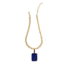 Introducing our Janet Necklace, crafted with semi-precious stones and boasting a vintage-inspired, timeless design. The necklace features a removable rectangular pendant, allowing you to customize it with different colors or styles to suit your preference. Elegant Rectangular Gemstone Pendant Jewelry, Elegant Rectangular Pendant Gemstone Jewelry, Luxury Blue Square Pendant Necklace, Elegant Jewelry With Rectangular Gemstone Accents, Elegant Rectangular Gemstone Accented Jewelry, Luxury Rectangular Jewelry With Gemstone Accents, Elegant Rectangular Necklaces With Gemstone Accents, Fine Jewelry With Gemstone Accents Rectangular Shape, Elegant Rectangular Gemstone Accent Necklaces