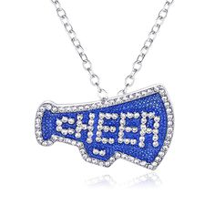 PRICES MAY VARY. Gymnastic Cheer Pendant is 1x1.2 inches, Chain length 16 inches + 2.5 inches(Adjustable). This length is suitable for almost girls. This gymnastics cheer necklaces for girls with colorful, bright and rainbow crystals, it is very shining when you wear. The girls cheer gymnastics necklace are specially designed for girls, wonderful gymnastic and cheerleading Stuff. Gymnastics Cheer Necklaces for Teen Girls: Recommended as Birthday and Christmas Gifts for teen girls, But Not for ch Cheer Necklace, Gymnastics Necklace, Christmas Gifts For Teen Girls, Cheerleading Gifts, Cheer Girl, Christmas Gifts For Girls, Rainbow Crystal, Girls Necklaces, Girls Jewelry