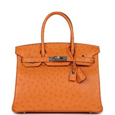 This Birkin is in Abricot ostrich with palladium hardware and features tonal stitching, front flap, two straps with center toggle closure, clochette with lock and two keys, and double rolled handles.The interior is lined with Abricot chevre and has a zip pocket with an Hermes engraved zipper pull and an open pocket on the opposite side.Collection: YOrigin: FranceCondition: New and never (plastic on hardware)Accompanied by: Hermes box, Hermes dustbag, clochette, lock, two keys, clochette dustbag, Jewelry Gift Guide, Birkin 30, Hermes Birkin 30, Hermes Box, Ostrich Leather, Backpack Tote Bag, Hermes Bags, Diaper Backpack, Casual Backpack